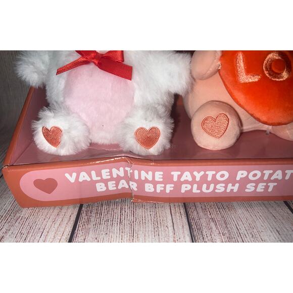 New Smoko Valentine Tayto Potato Bear BFF Plush Set - Picture 3 of 5